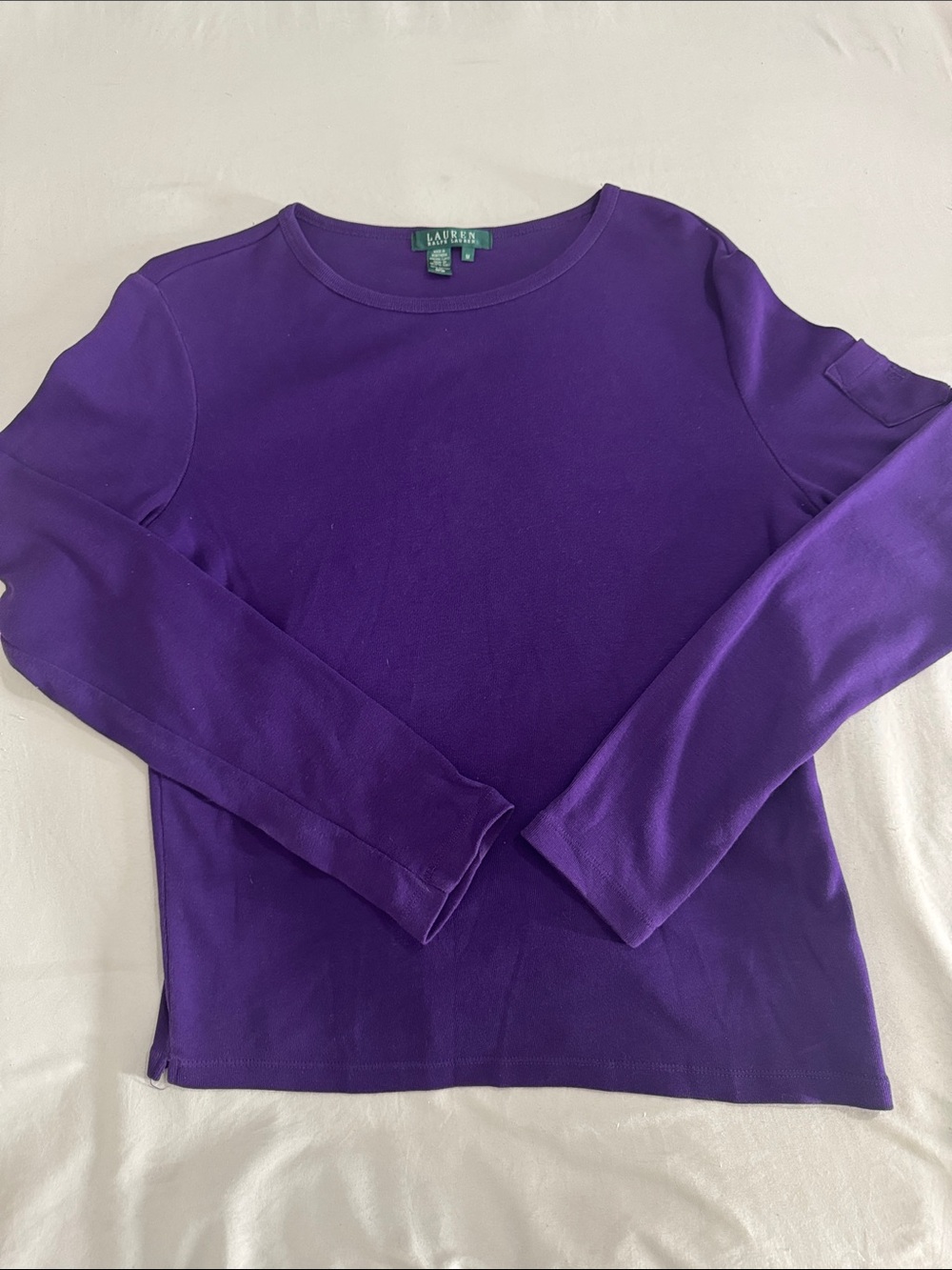 Lauren Ralph Lauren Deep Purple Long Sleeve Tee